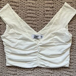 White crop top